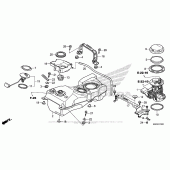 Схема вузла: Паливний бак для Honda GL1800 Gold Wing F6B Bagger