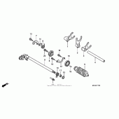 Схема вузла: Копірний вал & Вилки & Вал перемикання для Honda VTX1300