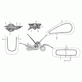 Схема вузла: Stripe / mark (VT1100CN / CP / CR) для Honda VT1100 Shadow