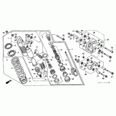 Схема вузла: Задня підвіска для Honda XR400