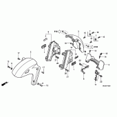 Схема узла: Переднее крыло для Honda GL1800 Gold Wing