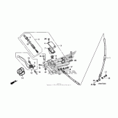Схема вузла: Передній гальмівний циліндр для Honda CRF250 CRF250R