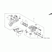 Схема вузла: Задній гальмівний супорт для Honda CB900 Hornet