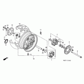 Схема узла: Заднее колесо для Honda CBF500