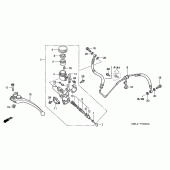 Схема вузла: Головний циліндр зчеплення для Honda CBR1000 CBR1000RR Fireblade