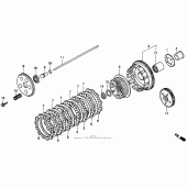 Схема узла: Сцепление для Honda PC800 Pacific Coast