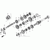 Схема вузла: Трансмісія для Honda GL1500 Gold Wing Interstate