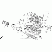 Схема вузла: Головка циліндра (rr.) Для Honda VFR750F VFR750R (RC30)