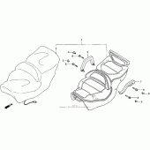 Схема вузла: Сидіння для Honda GL1500 Gold Wing Interstate