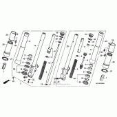 Схема вузла: Вилка передньої осі для Honda VTX1800