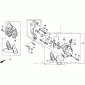 Схема узла: Передний тормозной суппорт для Honda PC800 Pacific Coast