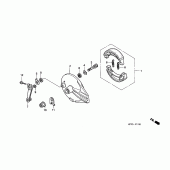 Схема вузла: Задній гальмівний барабан для Honda CBF250