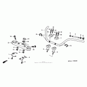 Схема вузла: Верхня траверса & Кліпон керма для Honda VTX1300