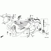 Схема вузла: Паливний бак для Honda VT750 Shadow Aero