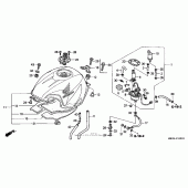 Схема вузла: Паливний бак (01- 06) для Honda CBR600 CBR600F4i