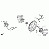 Схема вузла: Генератор / starting clutch для Honda XL600 Transalp