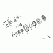 Схема вузла: Привід стартера для Honda CRF450 CRF450X