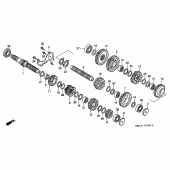 Схема вузла: Трансмісія (NT650V2 / 3/4/5) для Honda NT650 Deauville