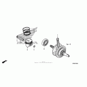 Схема вузла: Колінчастий вал & Поршень для Honda CRF230 CRF230M