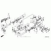Схема вузла: Вихлопна система (04- 07) для Honda VTX1300