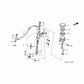 Схема вузла: Rr. головний гальмівний циліндр для Honda CB900 Hornet