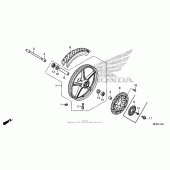 Схема вузла: Front wheel (2) для Honda VT1300 Sabre
