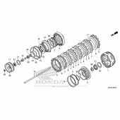 Схема вузла: Зчеплення для Honda GL1800 Gold Wing F6B Bagger