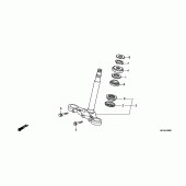 Схема вузла: Рульова траверса для Honda CBF1000