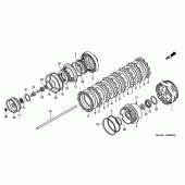 Схема вузла: Зчеплення (GL1800A1 / A2 / A3) для Honda GL1800 Gold Wing