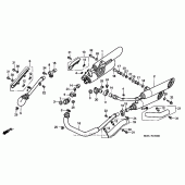 Схема вузла: Вихлопна система для Honda VF750 Magna