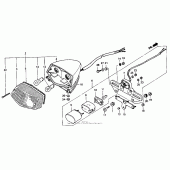 Схема вузла: Задній ліхтар (Стоп-сигнал) для Honda VT600 Shadow VLX