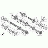 Схема вузла: Трансмісія для Honda CBR1000 CBR1000F