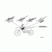 Схема вузла: Label read the manual (CRF250R4 / 5/6/7) для Honda CRF250 CRF250R
