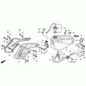 Схема вузла: Паливний бак (CRF450R2,3,4) для Honda CRF450 CRF450R