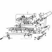 Схема вузла: Вихлопна система для Honda VT1100 Shadow