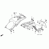 Схема вузла: Заднє крило (DK / U) для Honda XR400