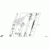 Схема вузла: Front fork (2) для Honda VT750 Shadow Spirit