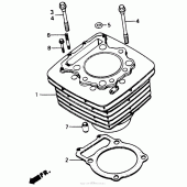 Схема вузла: Циліндр для Honda XR600