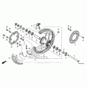 Схема вузла: Заднє колесо для Honda CRF450 CRF450RX