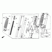 Схема вузла: Вилка передньої осі для Honda XR650