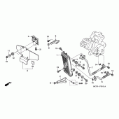 Схема вузла: Масляний охолоджувач (VTR1000SP2 / 3 / 4/5/6) для Honda VTR1000 VTR SP-2