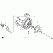 Схема узла: Заднее колесо для Honda GL1500 Gold Wing Interstate