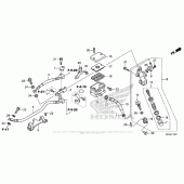 Схема узла: Задний тормозной цилиндр 2 для Honda NC700