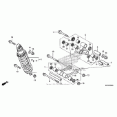 Схема вузла: Задній амортизатор для Honda CRF250 CRF250L