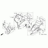 Схема вузла: Нижній обтічник для Honda CBR600 CBR600F