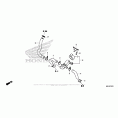 Схема вузла: Система вентиляція картера для Honda CBR650F