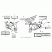 Схема вузла: Інформаційні наклейки для Honda CBR1000 CBR1000RR (ABS) Fireblade