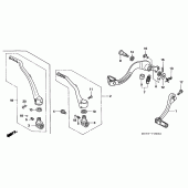 Схема вузла: Pedal / kick starter arm для Honda CRF450 CRF450X