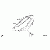 Схема узла: Задний обтекатель (1) для Honda CBR600 CBR600F