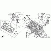 Схема вузла: Головка циліндра (2) для Honda CBR600 CBR600F